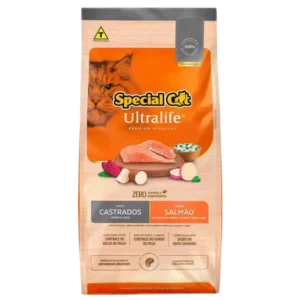 Ração Special Cat Ultralife para Gatos Castrados Sabor Salmão - 10,1 Kg