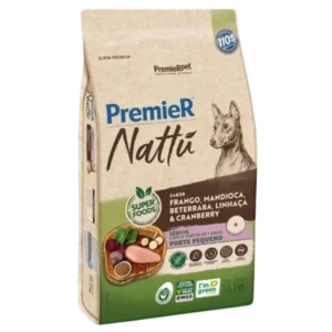 Ração Premier Nattu para Cães Adultos Raças Pequenas Sênior Sabor Mandioca - 10,1 Kg